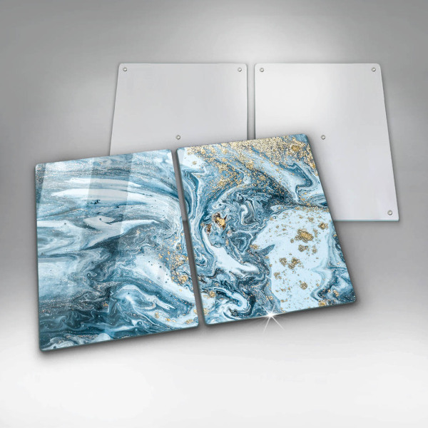 Glass chopping board Structure with gold