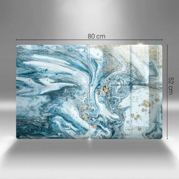 Glass chopping board Structure with gold