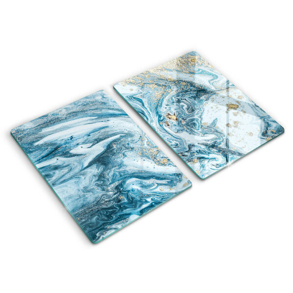 Glass chopping board Structure with gold