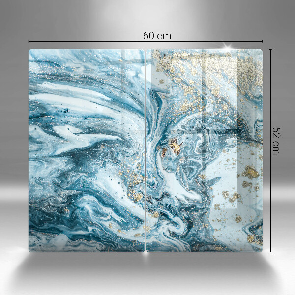 Glass chopping board Structure with gold