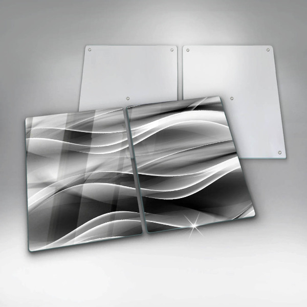 Glass chopping board Abstraction mild lines