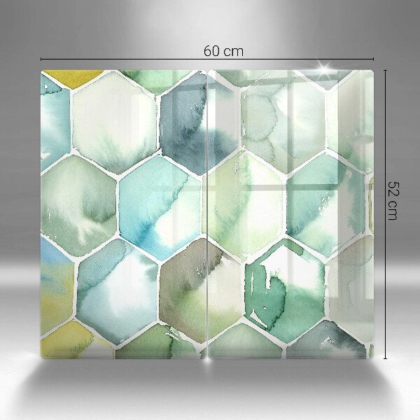 Glass chopping board Watercolor hexagons