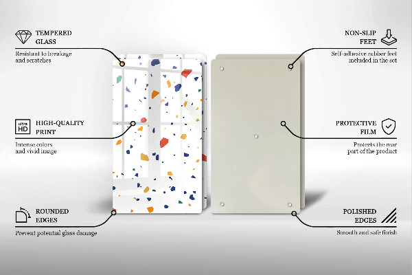 Glass chopping board Colored gres