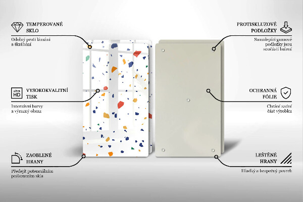 Glass chopping board Colored gres