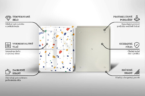 Glass chopping board Colored gres