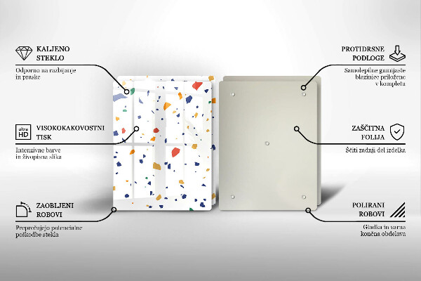 Glass chopping board Colored gres