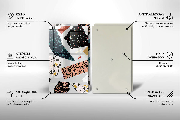 Glass chopping board Stone