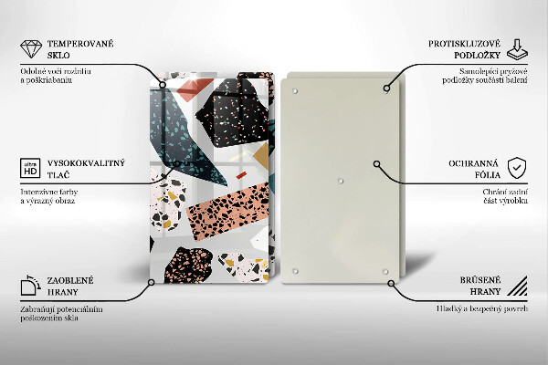 Glass chopping board Stone