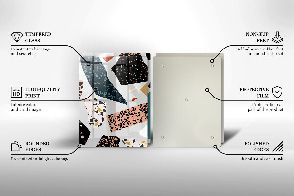 Glass chopping board Stone