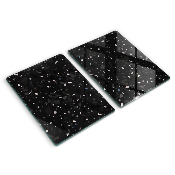 Glass chopping board Dark stone