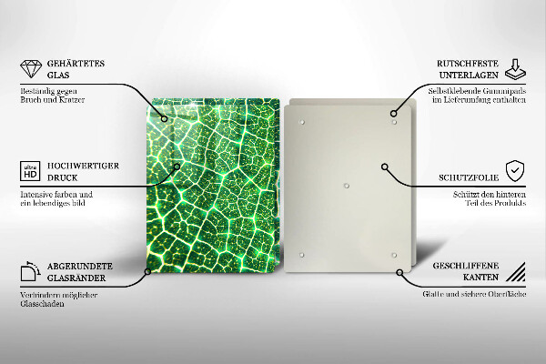 Glass chopping board Leaf structure