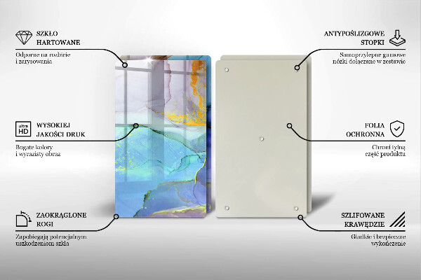 Chopping board Cracked stone gold