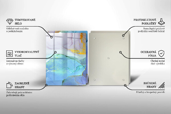 Chopping board Cracked stone gold