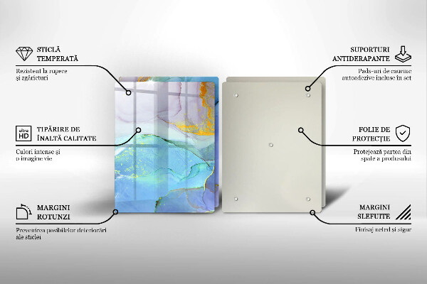 Chopping board Cracked stone gold