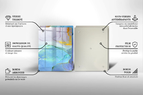 Chopping board Cracked stone gold