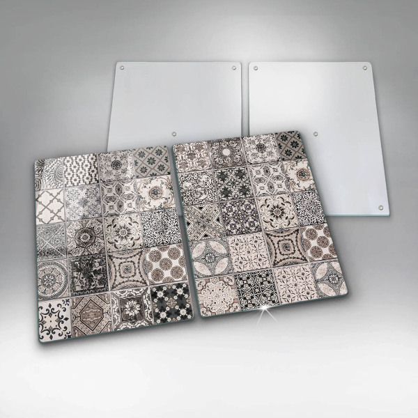 Glass chopping board Decorative tiles