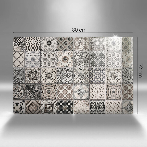 Glass chopping board Decorative tiles