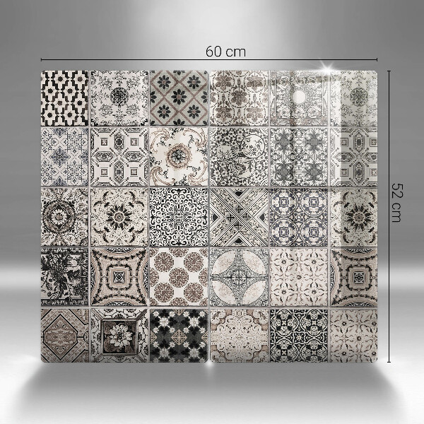Glass chopping board Decorative tiles