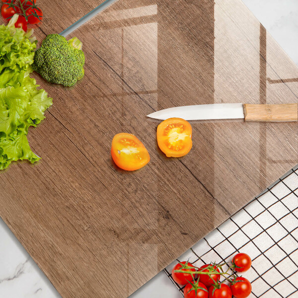 Glass chopping board Wood texture