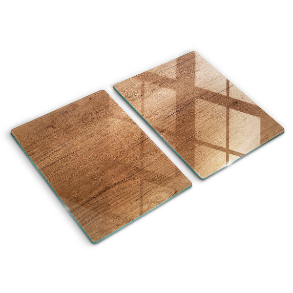 Glass chopping board Wood texture