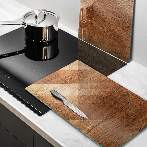 Glass chopping board Wood texture