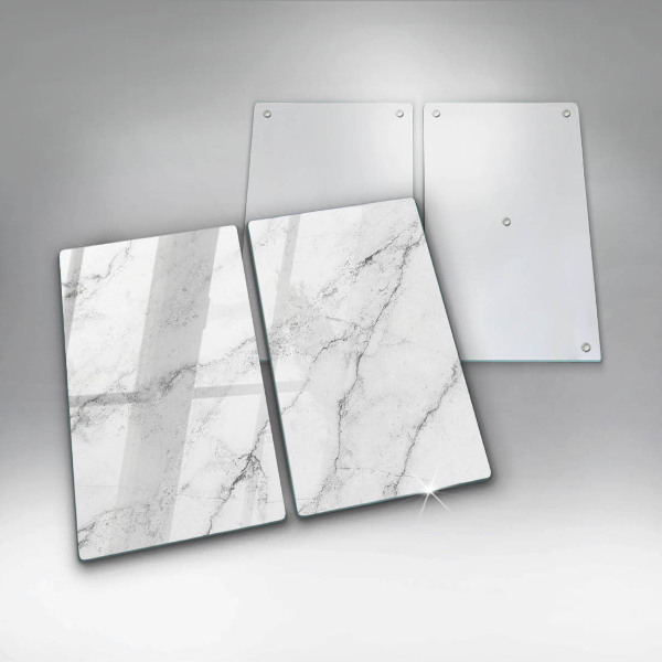 Glass chopping board Elegant marble texture