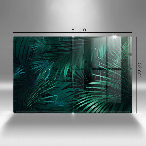 Glass chopping board Wild jungle leaves