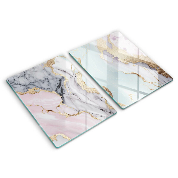 Glass chopping board Pastel marble