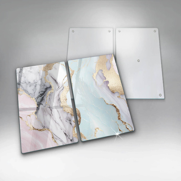 Glass chopping board Pastel marble