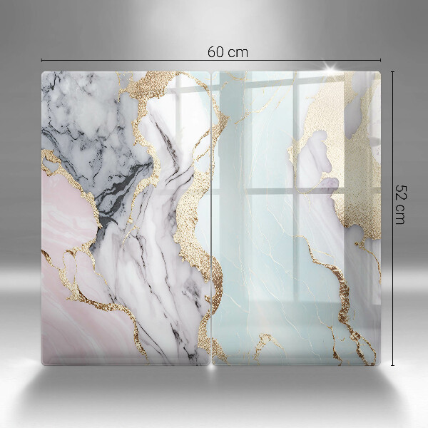 Glass chopping board Pastel marble