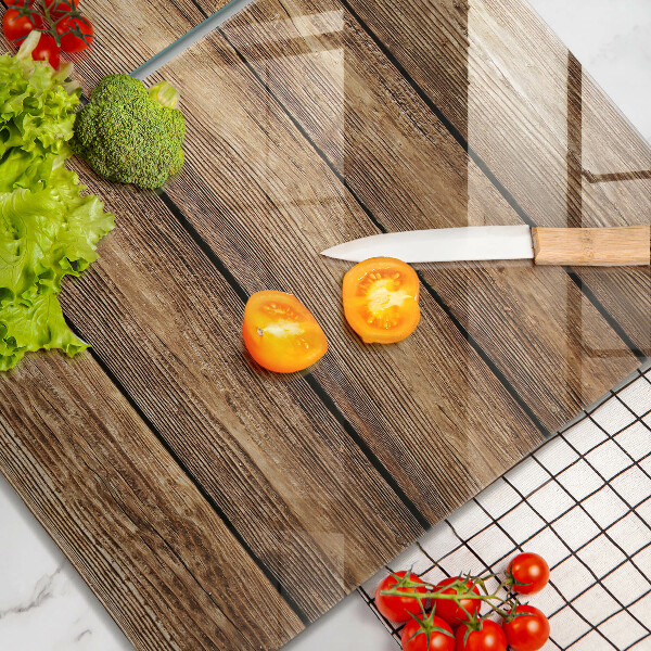 Glass chopping board Wood texture boards