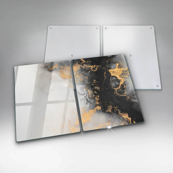 Glass chopping board Abstraction with gold