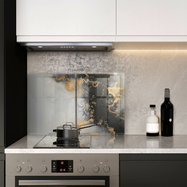 Glass chopping board Abstraction with gold