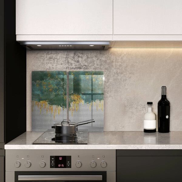 Glass chopping board Abstraction with gold