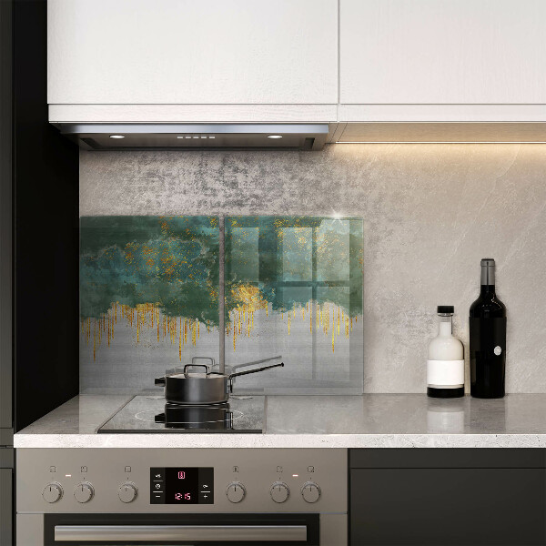 Glass chopping board Abstraction with gold