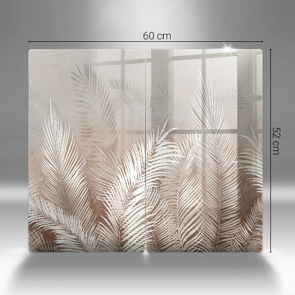 Glass chopping board Boho leaf vegetation