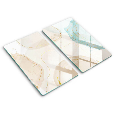 Glass chopping board Bright boho shapes