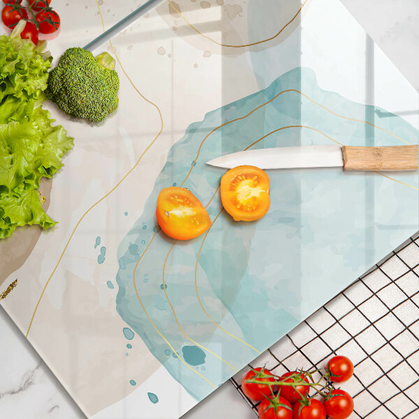 Glass chopping board Bright boho shapes
