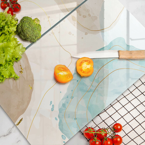 Glass chopping board Bright boho shapes