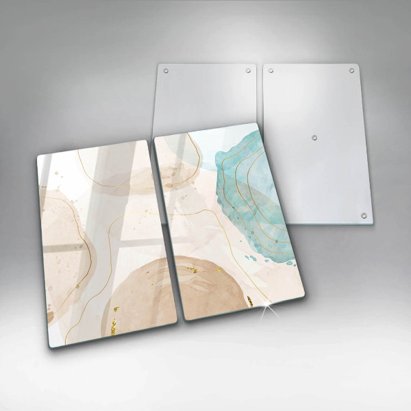 Glass chopping board Bright boho shapes