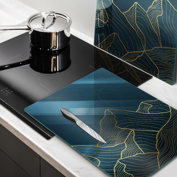 Glass chopping board Abstract mountains