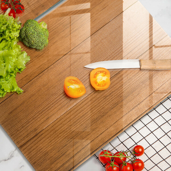 Glass chopping board Wooden planks