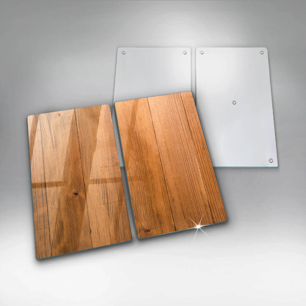 Glass chopping board Wooden planks