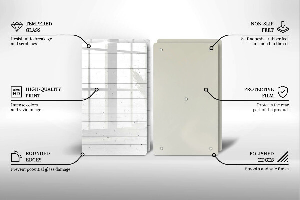 Glass chopping board Modern bright boards