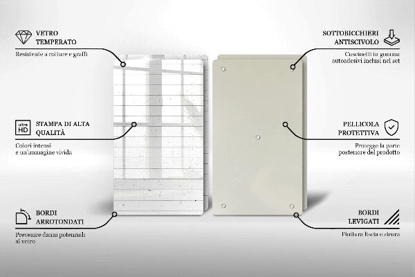 Glass chopping board Modern bright boards