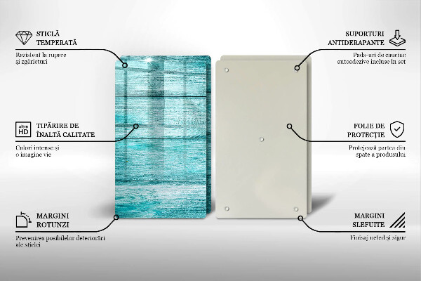 Glass chopping board Vintage wooden boards