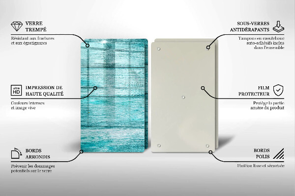 Glass chopping board Vintage wooden boards