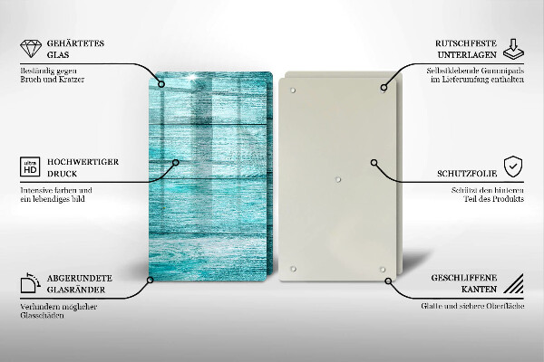 Glass chopping board Vintage wooden boards