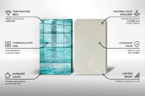 Glass chopping board Vintage wooden boards