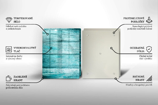 Glass chopping board Vintage wooden boards